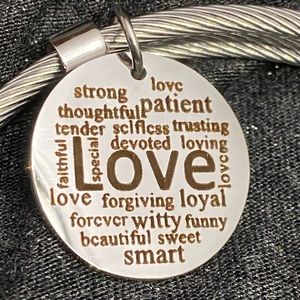INSPIRATIONAL CABLE BANGLE BRACELET BY PINK BOX
